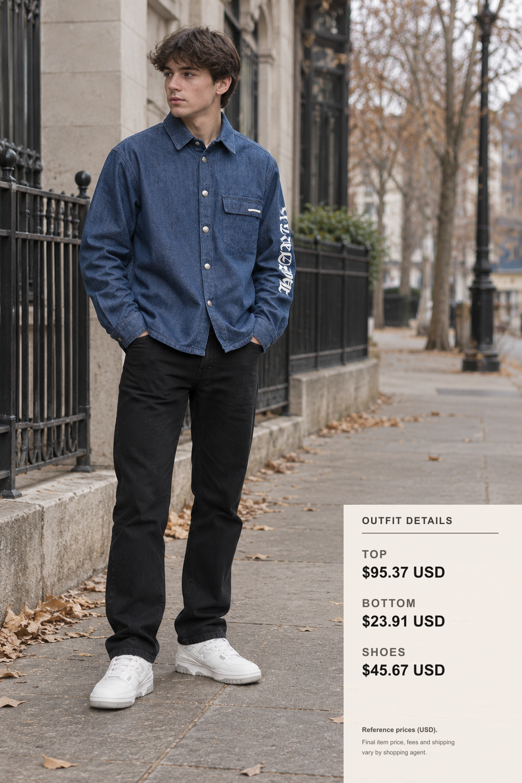 Evisu Fall Denim Jacket Outfit Balance outfit 1 full-body street style for fashionreps