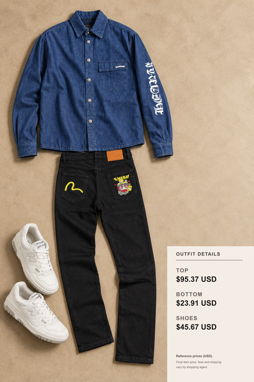 Evisu Fall Denim Jacket Outfit Balance