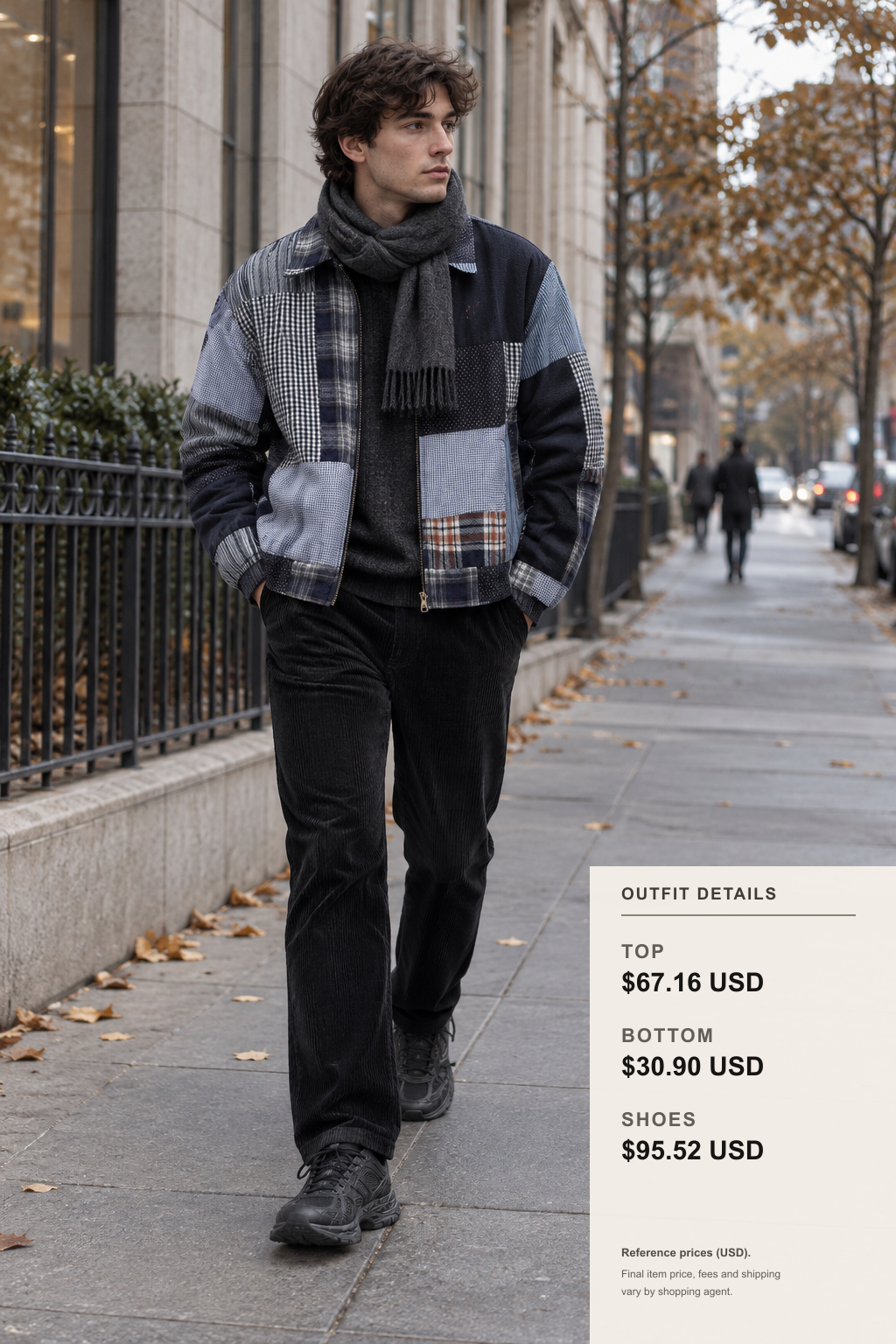 Polo Ralph Lauren Scarf Layering for Fall outfit 1 full-body street style for fashionreps