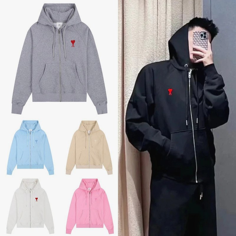 Ami Paris Heart-Print Zipper Hoodie Collection Review: Five 30-Degree Washes on the 45-Variant Loopback Zip