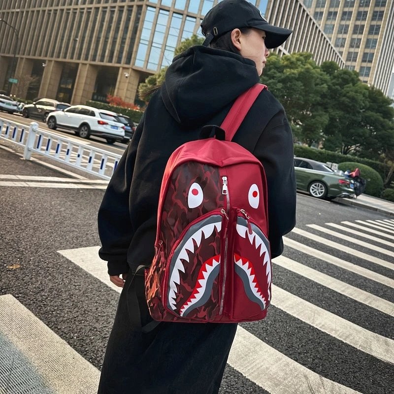 BAPE Black Print Backpack Review: Strap-Slip Checks and a Secret-Pocket Audit on a $12.39 Soft Bag