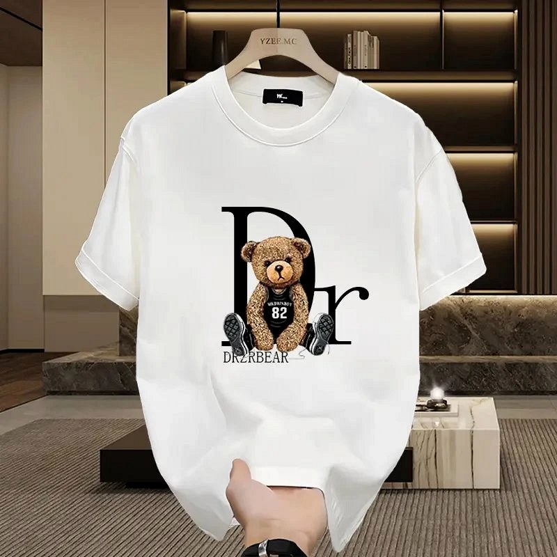 Dior Bear Graphic White T-Shirt Review: 230g Cotton, Loose Fit, Five-Wash Test