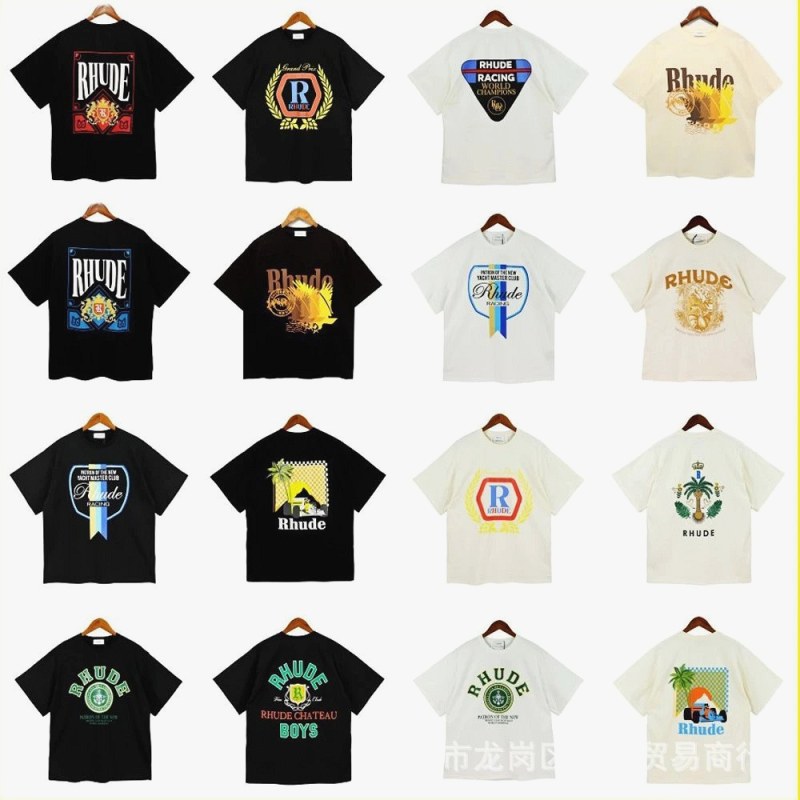 Rhude Trendy T-Shirts with Various Printed Designs Review: 240g Cotton Print Tee Tested