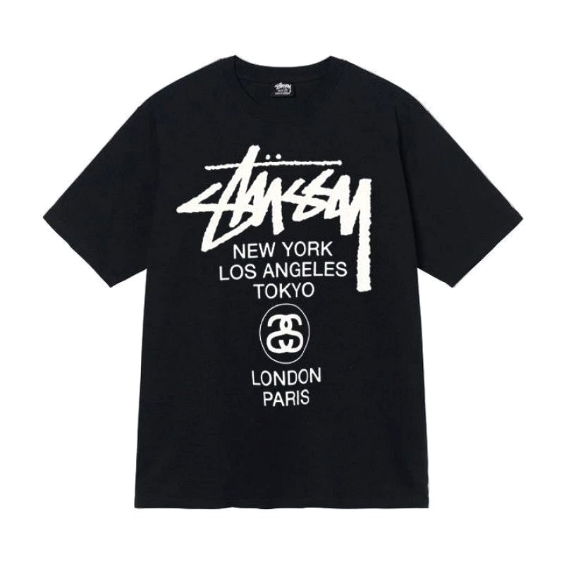 Stussy Letter-Print Black T-Shirt Review: Midweight Long-Staple Cotton, Five Washes In